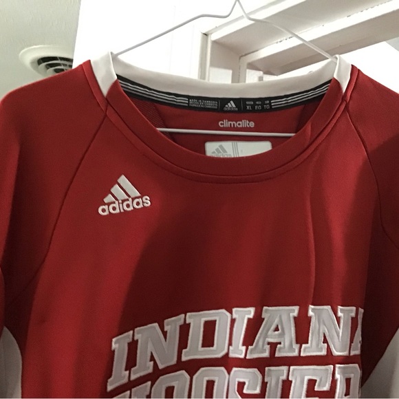 Adidas red and white climate Indiana university sweatshirt - Picture 2 of 3